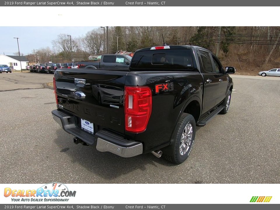 2019 Ford Ranger Lariat SuperCrew 4x4 Shadow Black / Ebony Photo #7