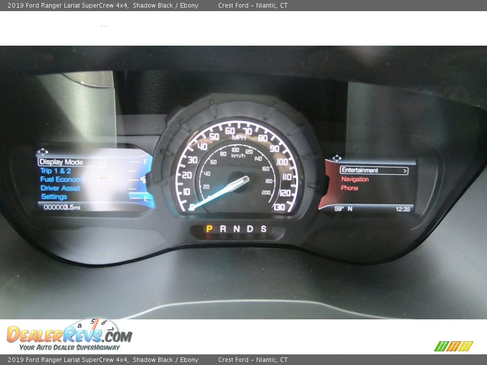 2019 Ford Ranger Lariat SuperCrew 4x4 Shadow Black / Ebony Photo #13