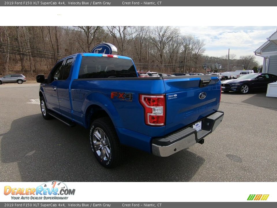 2019 Ford F150 XLT SuperCab 4x4 Velocity Blue / Earth Gray Photo #5