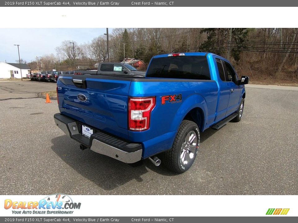 2019 Ford F150 XLT SuperCab 4x4 Velocity Blue / Earth Gray Photo #7
