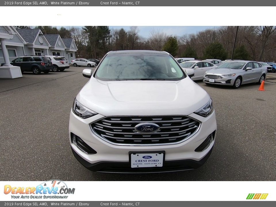 2019 Ford Edge SEL AWD White Platinum / Ebony Photo #2