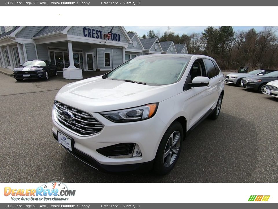 2019 Ford Edge SEL AWD White Platinum / Ebony Photo #3