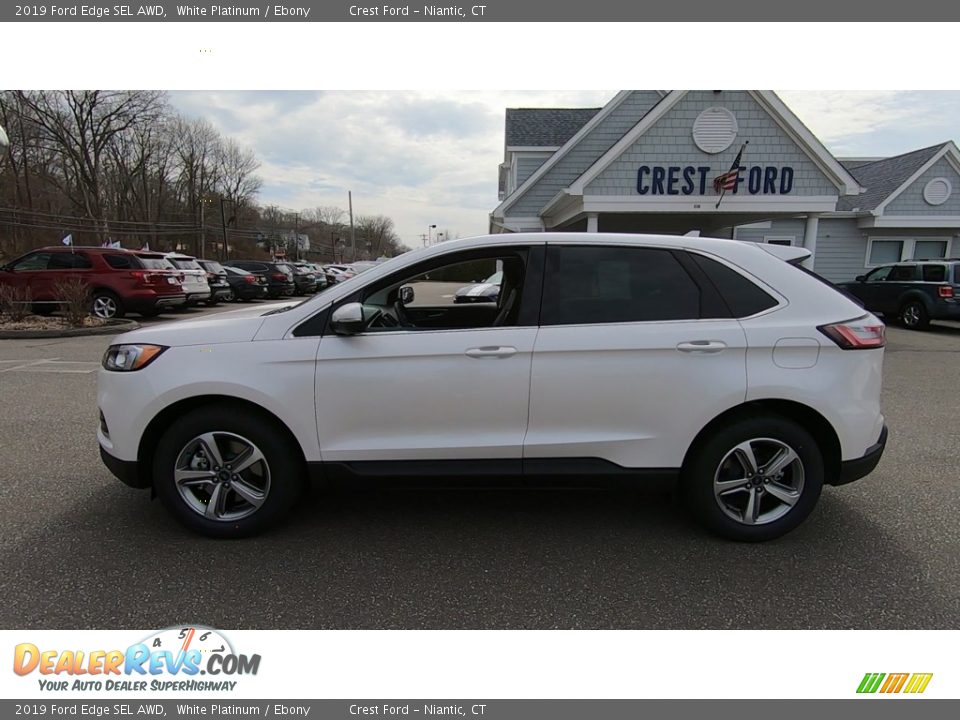 2019 Ford Edge SEL AWD White Platinum / Ebony Photo #4