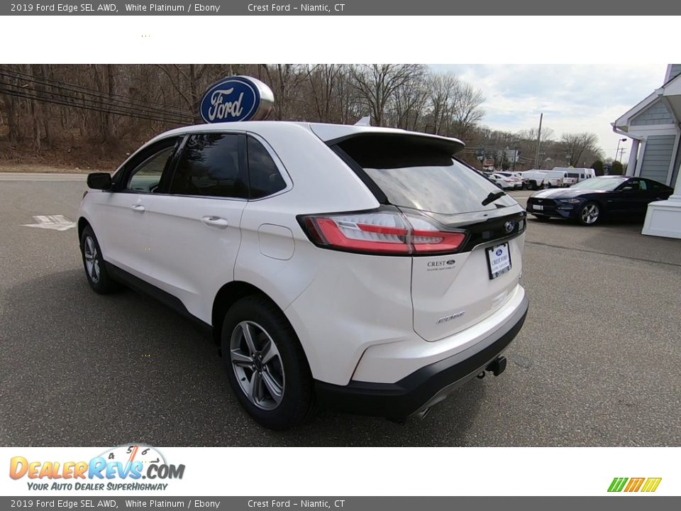 2019 Ford Edge SEL AWD White Platinum / Ebony Photo #5
