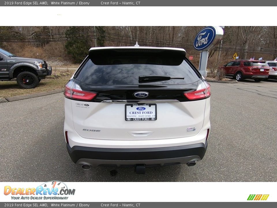 2019 Ford Edge SEL AWD White Platinum / Ebony Photo #6
