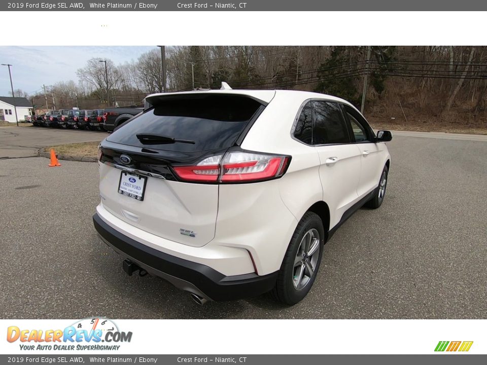 2019 Ford Edge SEL AWD White Platinum / Ebony Photo #7