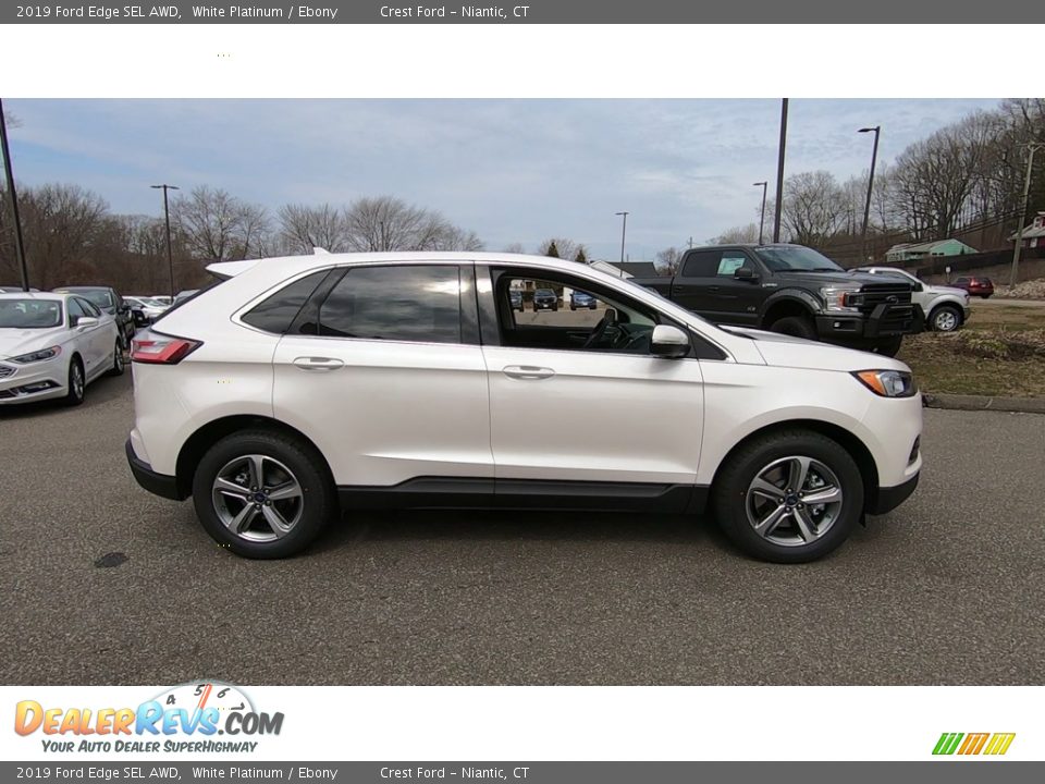 2019 Ford Edge SEL AWD White Platinum / Ebony Photo #8