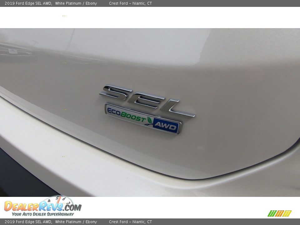 2019 Ford Edge SEL AWD White Platinum / Ebony Photo #9