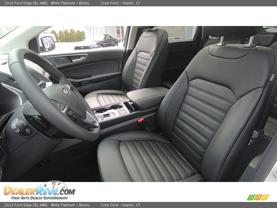 2019 Ford Edge SEL AWD White Platinum / Ebony Photo #12