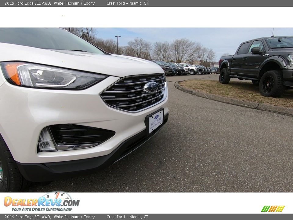 2019 Ford Edge SEL AWD White Platinum / Ebony Photo #27