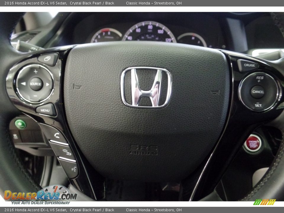 2016 Honda Accord EX-L V6 Sedan Crystal Black Pearl / Black Photo #23