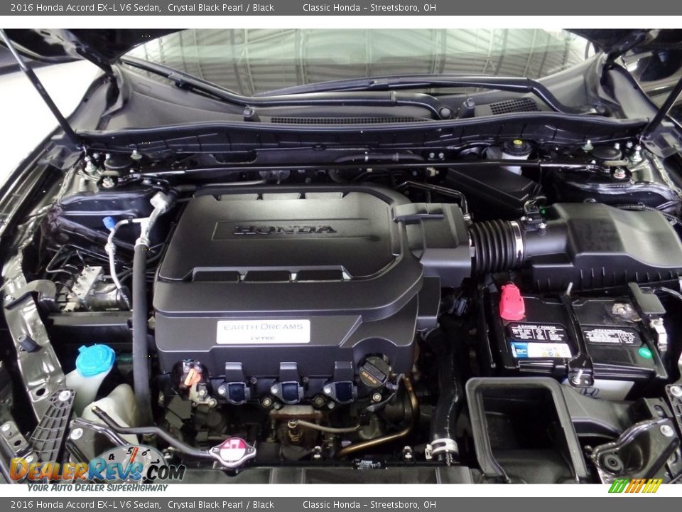 2016 Honda Accord EX-L V6 Sedan Crystal Black Pearl / Black Photo #35