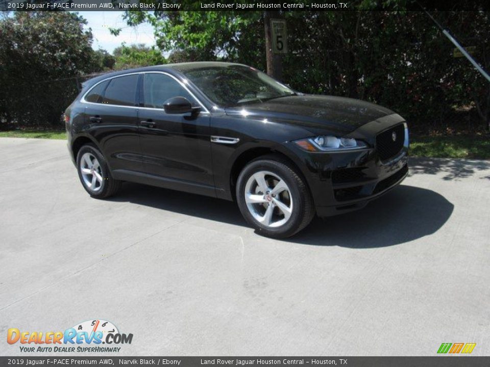 2019 Jaguar F-PACE Premium AWD Narvik Black / Ebony Photo #1