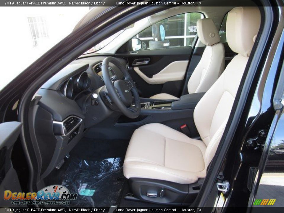 2019 Jaguar F-PACE Premium AWD Narvik Black / Ebony Photo #3