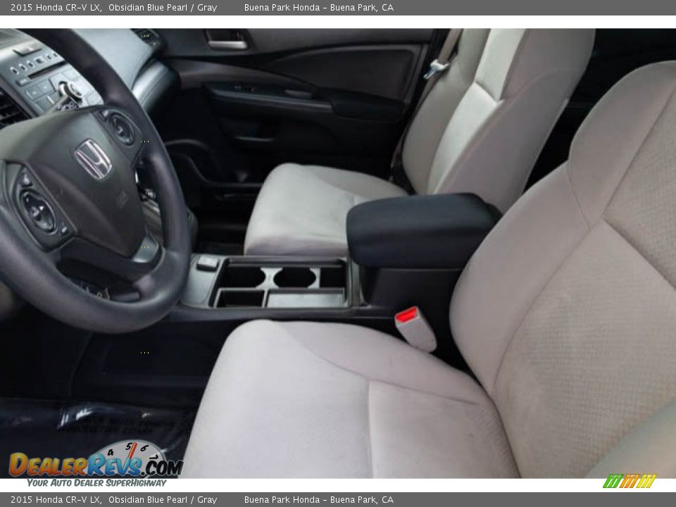 2015 Honda CR-V LX Obsidian Blue Pearl / Gray Photo #3