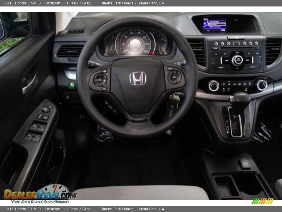 2015 Honda CR-V LX Obsidian Blue Pearl / Gray Photo #5