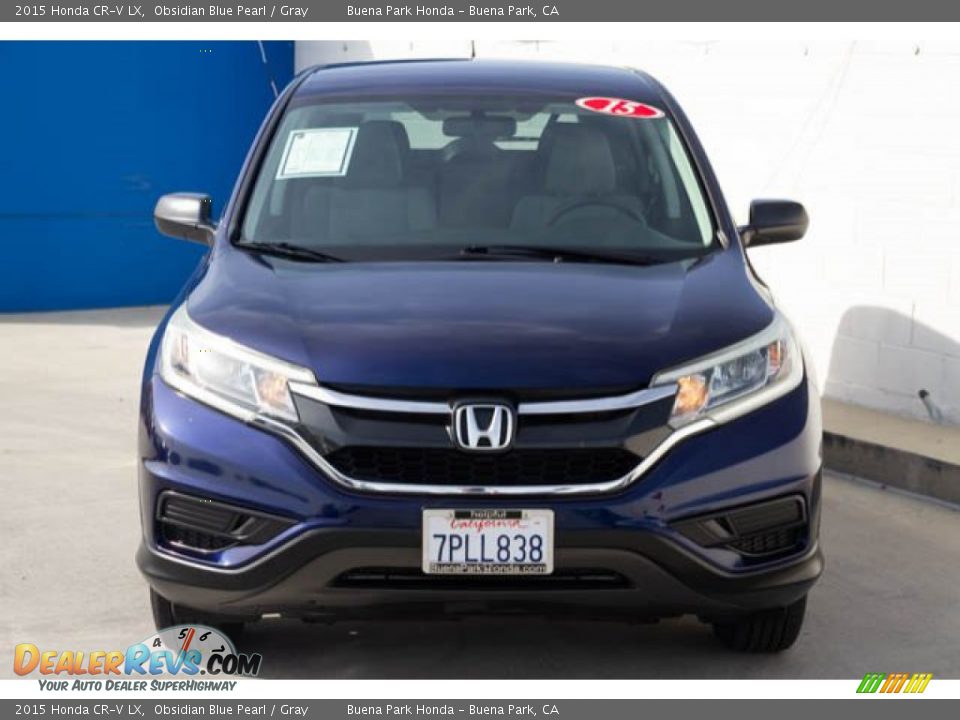 2015 Honda CR-V LX Obsidian Blue Pearl / Gray Photo #7