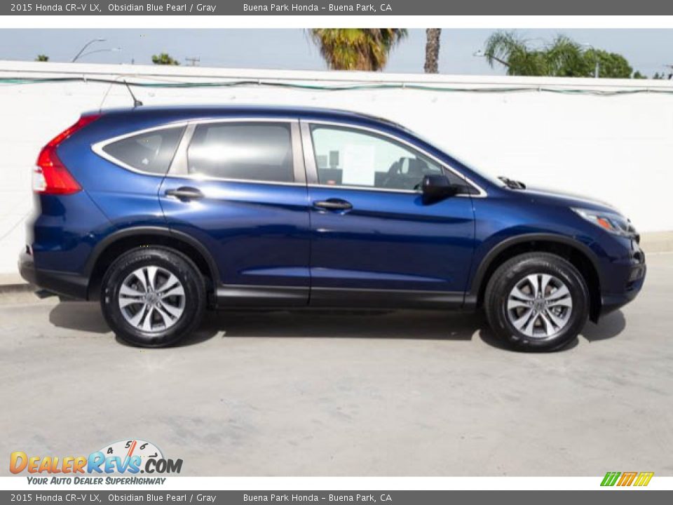 2015 Honda CR-V LX Obsidian Blue Pearl / Gray Photo #12
