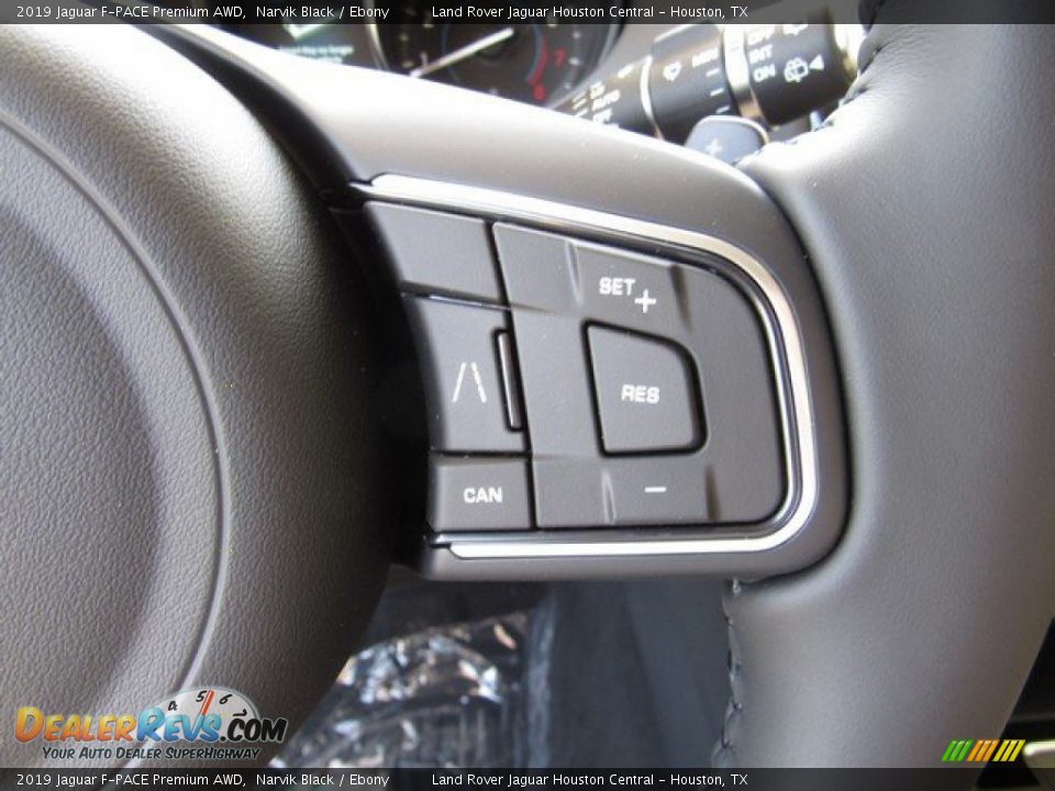 2019 Jaguar F-PACE Premium AWD Narvik Black / Ebony Photo #28