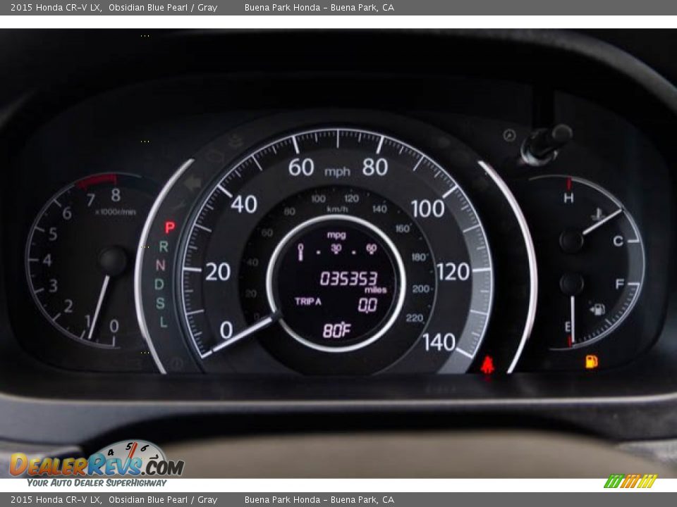 2015 Honda CR-V LX Obsidian Blue Pearl / Gray Photo #24