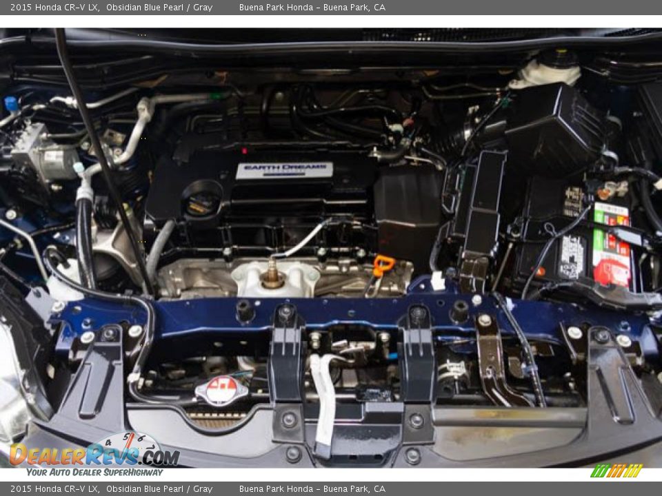 2015 Honda CR-V LX Obsidian Blue Pearl / Gray Photo #30