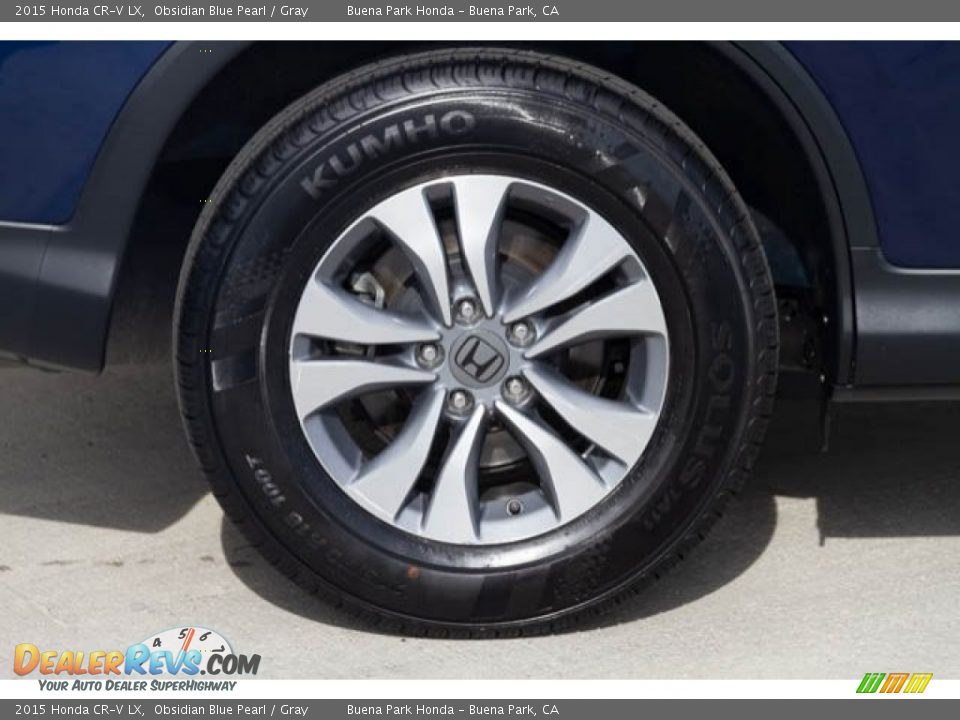2015 Honda CR-V LX Obsidian Blue Pearl / Gray Photo #31