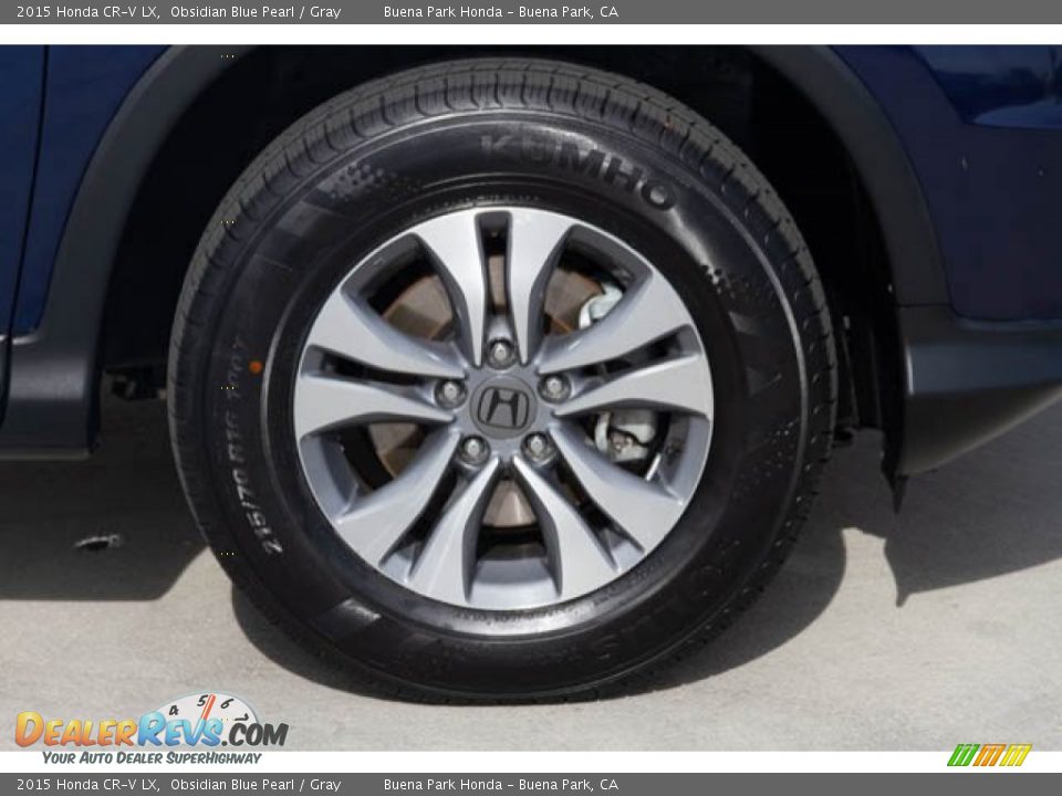 2015 Honda CR-V LX Obsidian Blue Pearl / Gray Photo #32