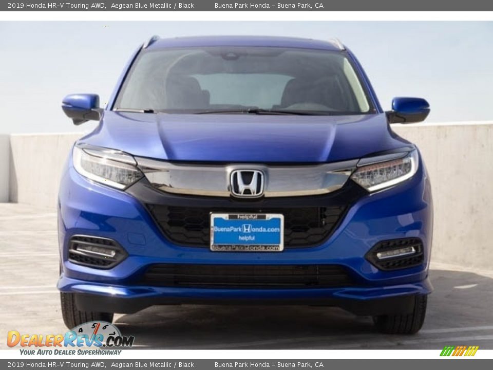 2019 Honda HR-V Touring AWD Aegean Blue Metallic / Black Photo #3