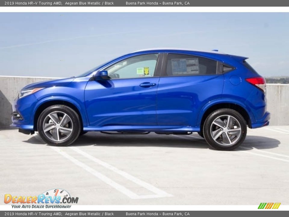 2019 Honda HR-V Touring AWD Aegean Blue Metallic / Black Photo #4