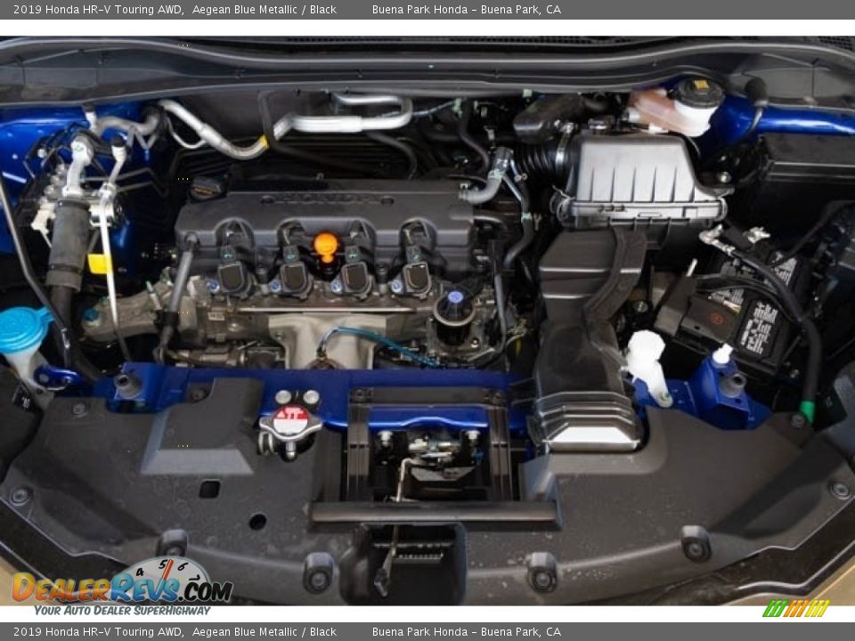 2019 Honda HR-V Touring AWD Aegean Blue Metallic / Black Photo #9