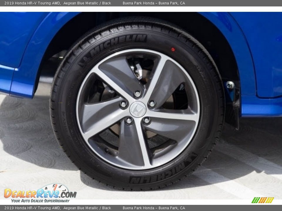 2019 Honda HR-V Touring AWD Aegean Blue Metallic / Black Photo #10