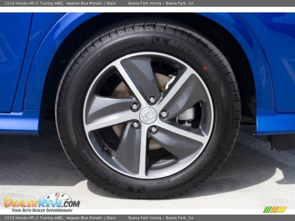 2019 Honda HR-V Touring AWD Aegean Blue Metallic / Black Photo #11