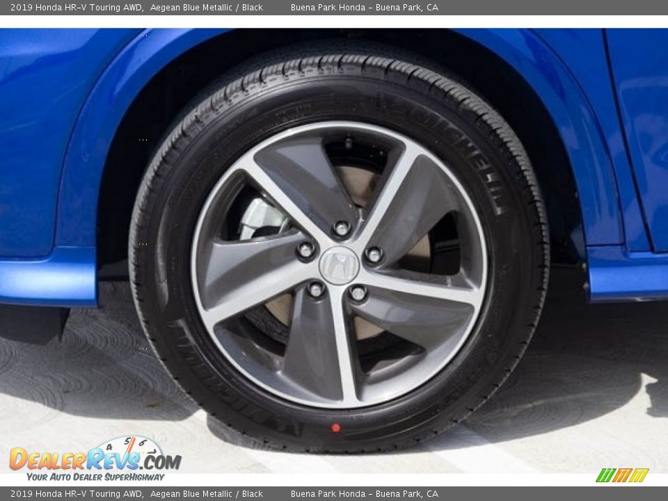 2019 Honda HR-V Touring AWD Aegean Blue Metallic / Black Photo #12