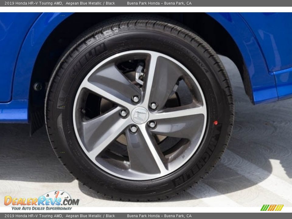 2019 Honda HR-V Touring AWD Aegean Blue Metallic / Black Photo #13
