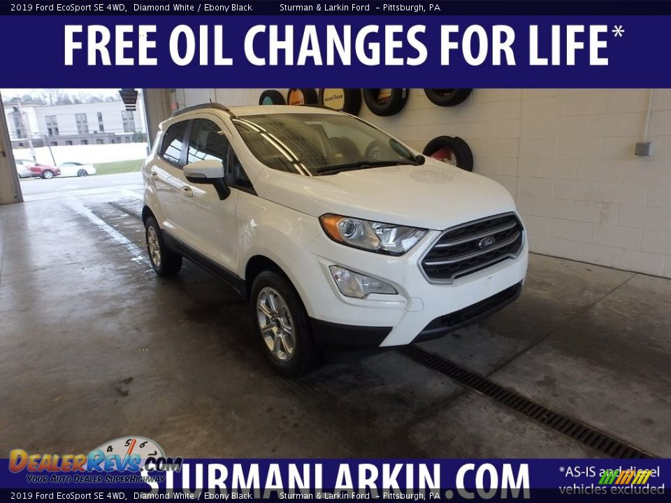 2019 Ford EcoSport SE 4WD Diamond White / Ebony Black Photo #1
