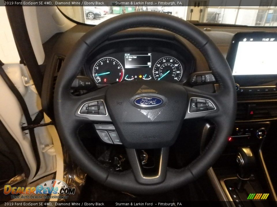 2019 Ford EcoSport SE 4WD Diamond White / Ebony Black Photo #14