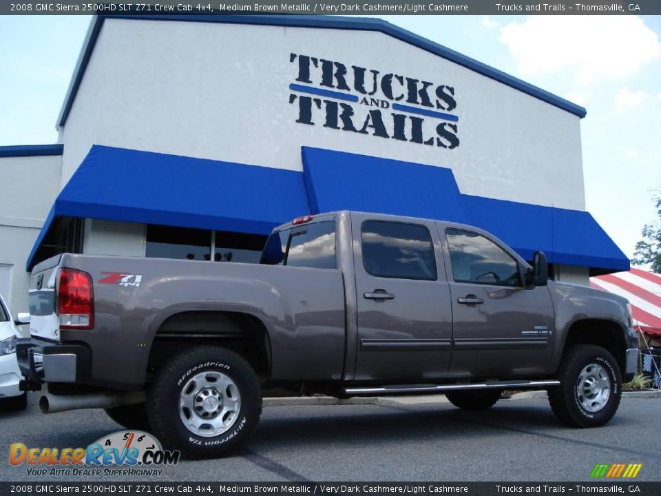 2008 GMC Sierra 2500HD SLT Z71 Crew Cab 4x4 Medium Brown Metallic / Very Dark Cashmere/Light Cashmere Photo #1