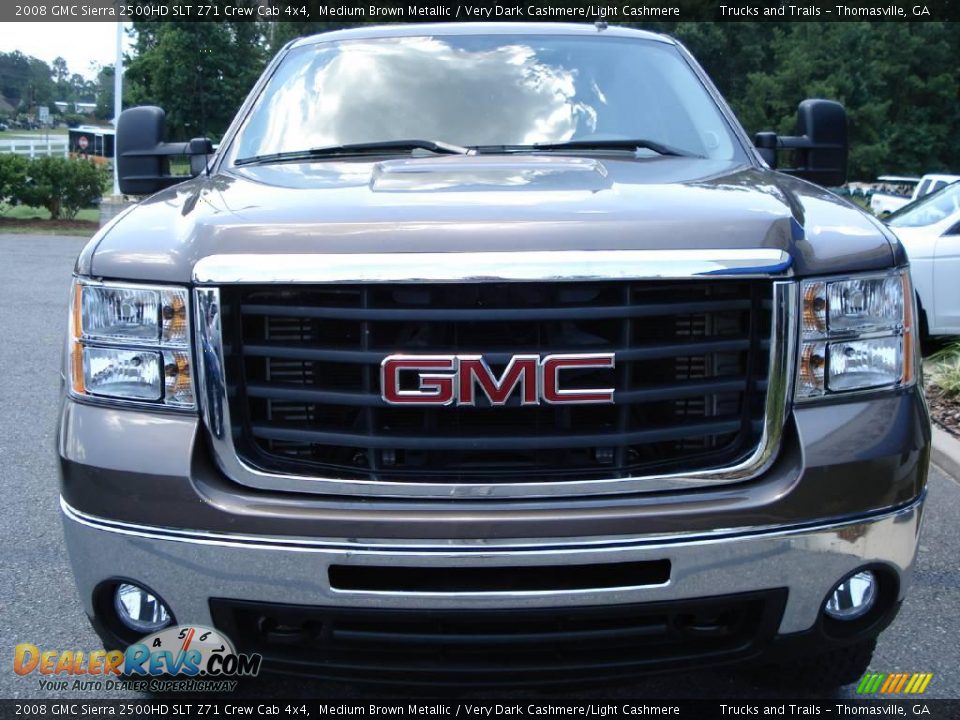 2008 GMC Sierra 2500HD SLT Z71 Crew Cab 4x4 Medium Brown Metallic / Very Dark Cashmere/Light Cashmere Photo #2