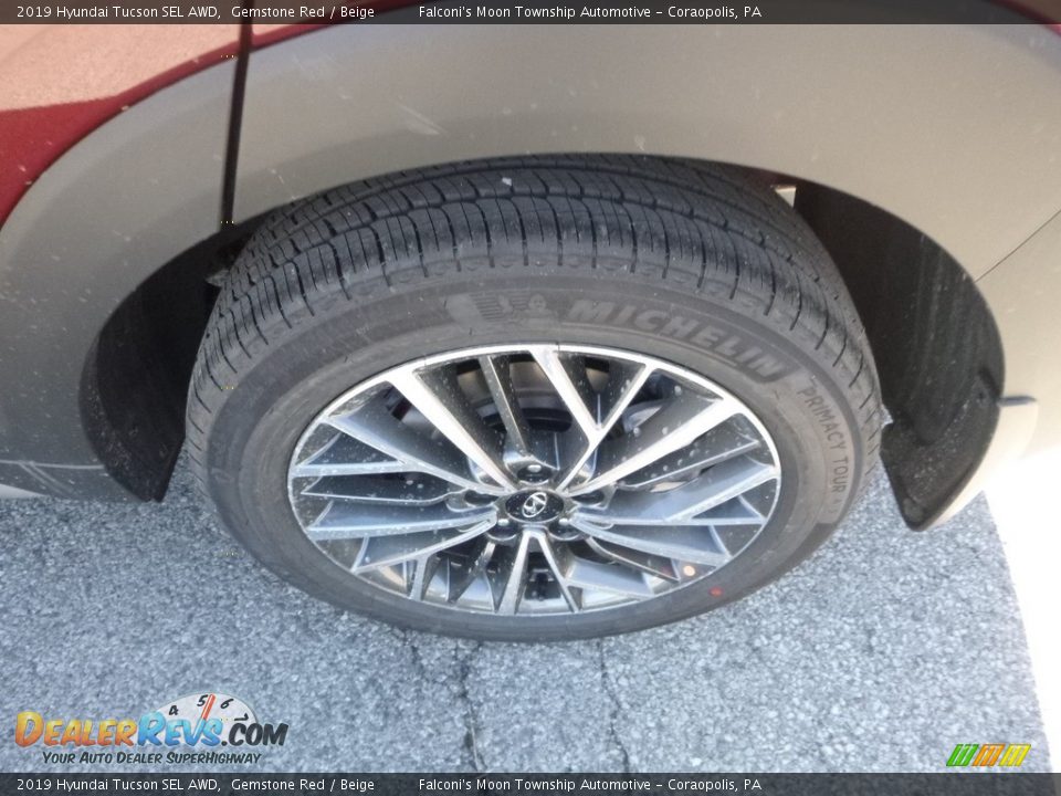 2019 Hyundai Tucson SEL AWD Gemstone Red / Beige Photo #7