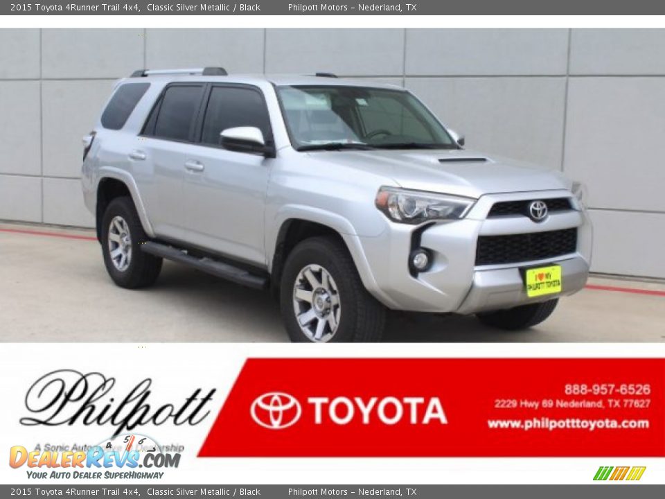 2015 Toyota 4Runner Trail 4x4 Classic Silver Metallic / Black Photo #1