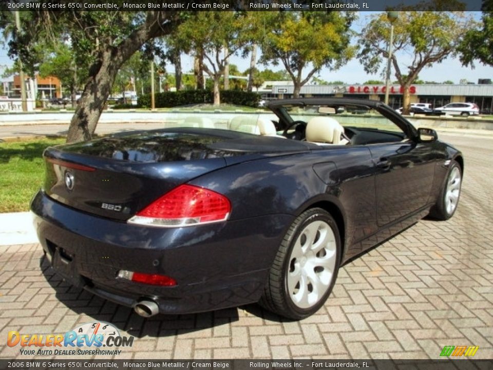 2006 BMW 6 Series 650i Convertible Monaco Blue Metallic / Cream Beige Photo #1