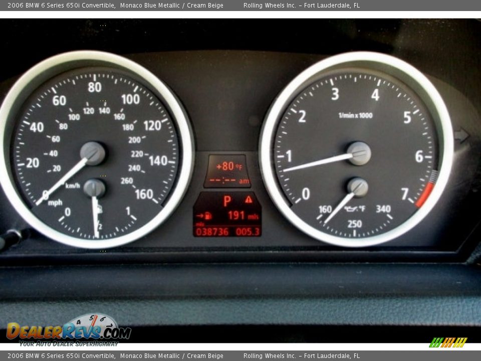 2006 BMW 6 Series 650i Convertible Monaco Blue Metallic / Cream Beige Photo #2