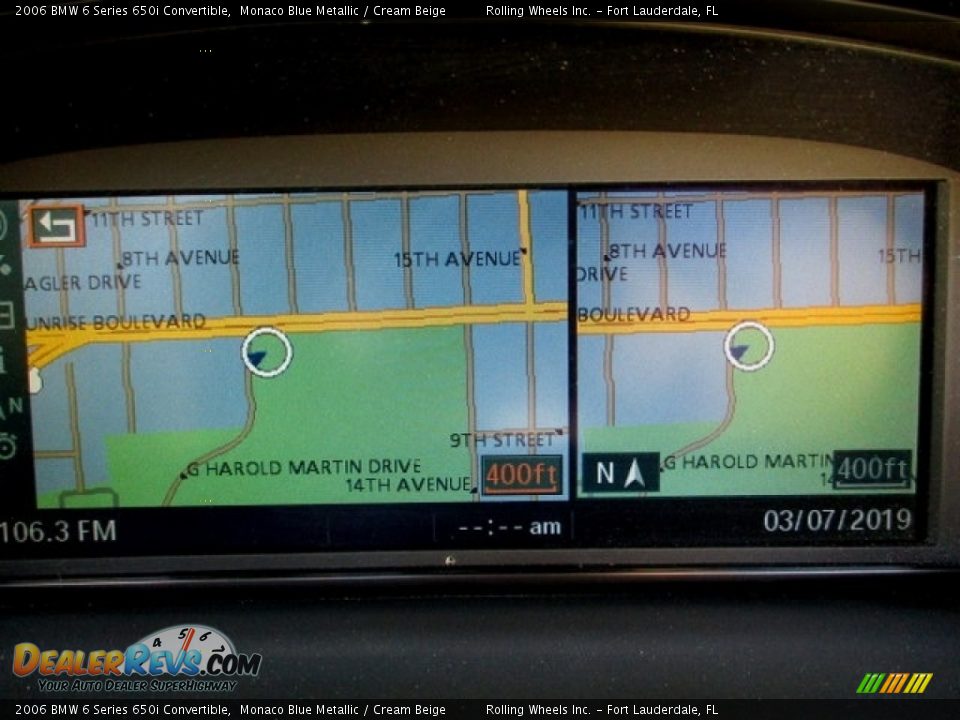 2006 BMW 6 Series 650i Convertible Monaco Blue Metallic / Cream Beige Photo #4