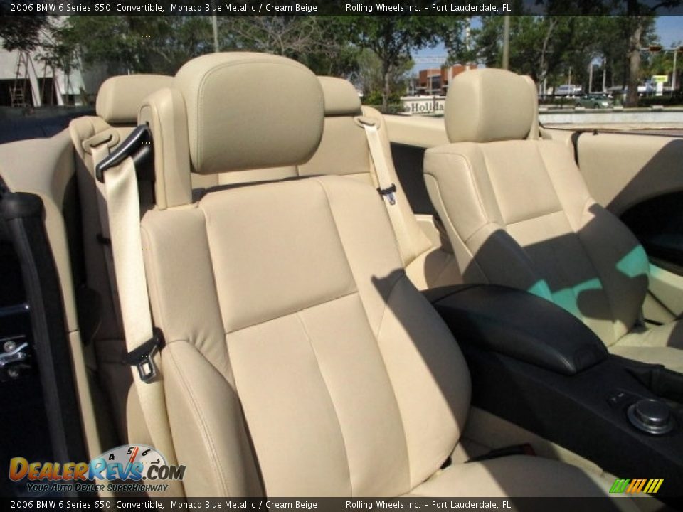 2006 BMW 6 Series 650i Convertible Monaco Blue Metallic / Cream Beige Photo #8