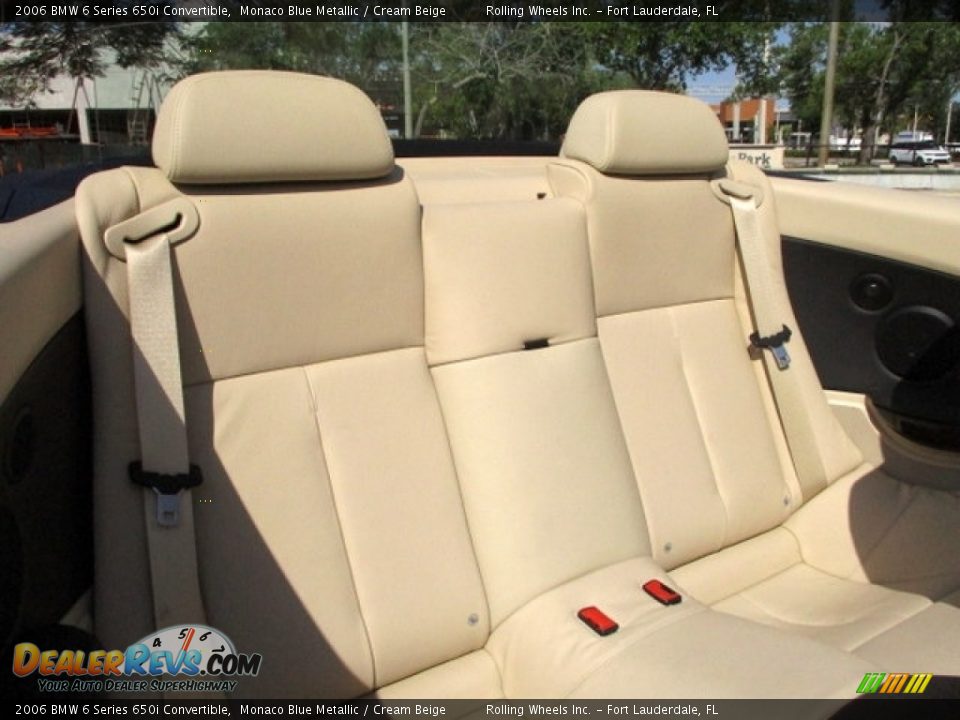 2006 BMW 6 Series 650i Convertible Monaco Blue Metallic / Cream Beige Photo #10