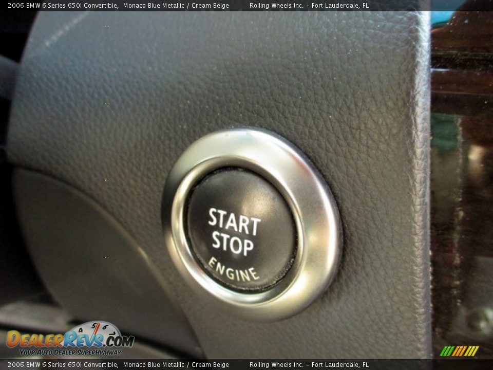 2006 BMW 6 Series 650i Convertible Monaco Blue Metallic / Cream Beige Photo #12