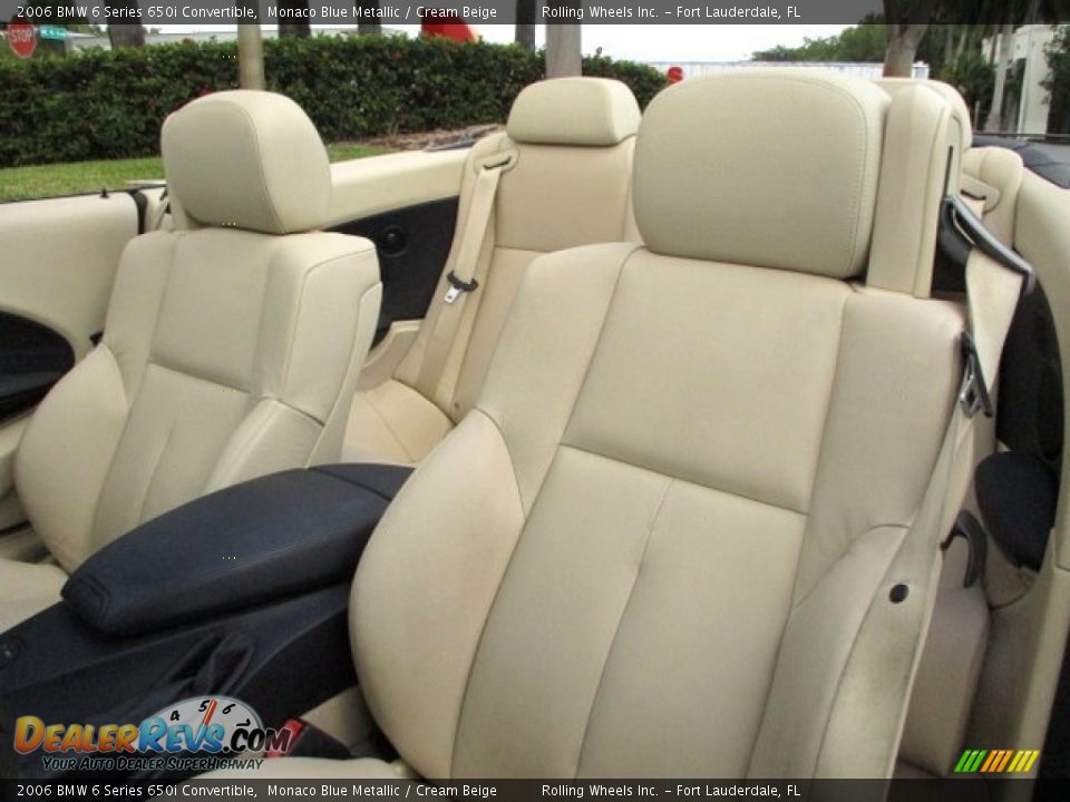 2006 BMW 6 Series 650i Convertible Monaco Blue Metallic / Cream Beige Photo #14