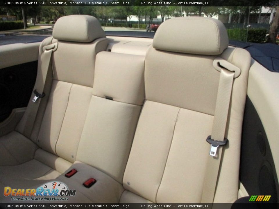 2006 BMW 6 Series 650i Convertible Monaco Blue Metallic / Cream Beige Photo #16