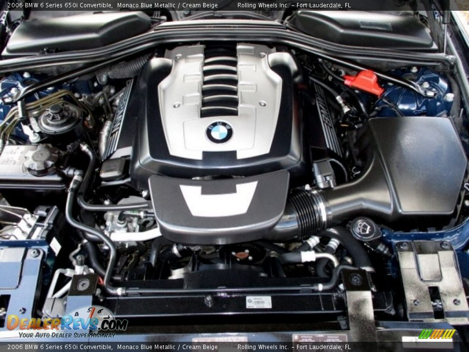 2006 BMW 6 Series 650i Convertible Monaco Blue Metallic / Cream Beige Photo #21