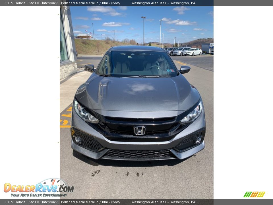 2019 Honda Civic EX Hatchback Polished Metal Metallic / Black/Ivory Photo #3